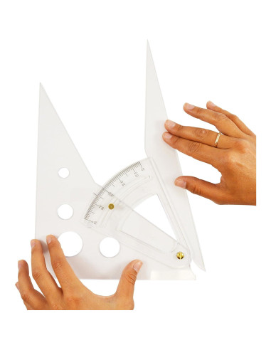 Regla Triangular Ajustable Westcott AT-10 25.4 cm Transparente