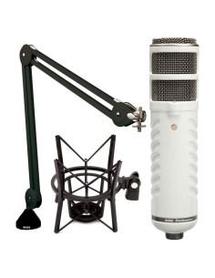 Micrófono USB Rode Podcaster con Brazo PSA1 y Montura PSM1