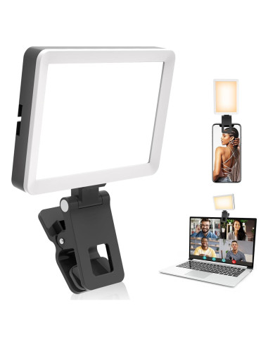 Luz de Selfie UBeesize TBC001 Recargable 10.5x7.5cm 3 Modos