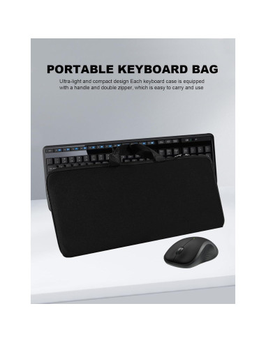 Funda de Teclado Portátil Neopreno EiiJugaloo MK345/MK850