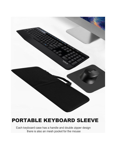 Funda de Teclado Portátil Neopreno EiiJugaloo MK345/MK850