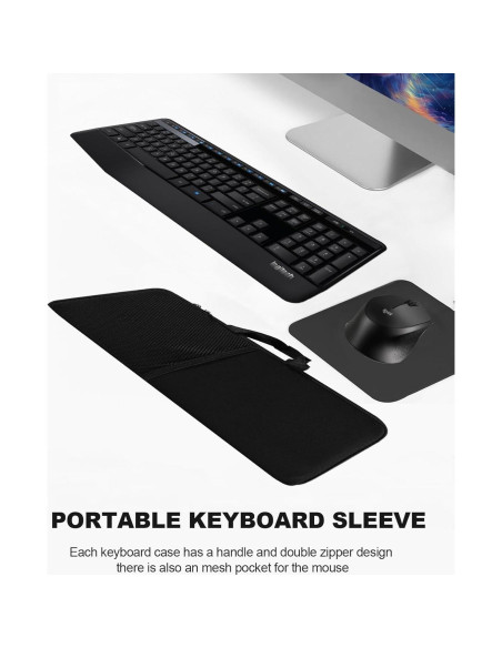 Funda de Teclado Portátil Neopreno EiiJugaloo MK345/MK850
