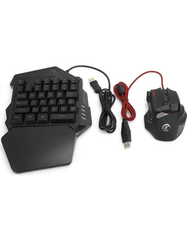 Teclado para Juegos con una Mano T angxi V100 USB Retroiluminado