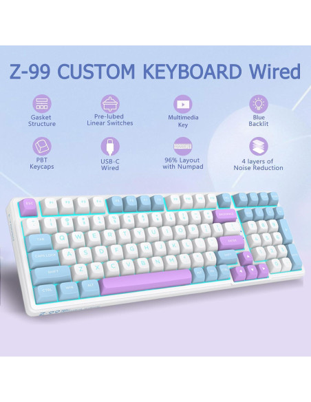 Teclado Mecánico E-YOOSO Z-99 con Retroiluminación LED RGB