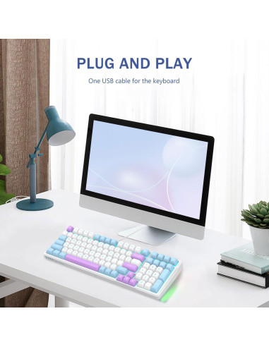 Teclado Mecánico E-YOOSO Z-99 con Retroiluminación LED RGB