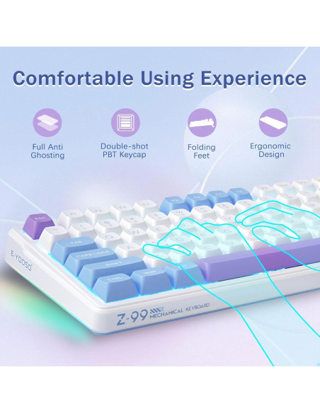 Teclado Mecánico E-YOOSO Z-99 con Retroiluminación LED RGB