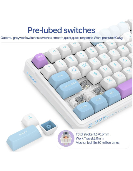 Teclado Mecánico E-YOOSO Z-99 con Retroiluminación LED RGB