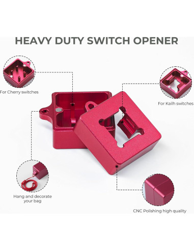 Abridor de Interruptores Mecánicos Aluminio Rojo para Cherry MX