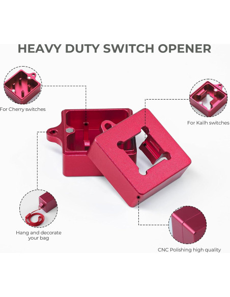 Abridor de Interruptores Mecánicos Aluminio Rojo para Cherry MX