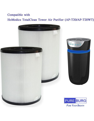 Filtro de Reemplazo PUREBURG AP-T20FL para Purificador HoMedics
