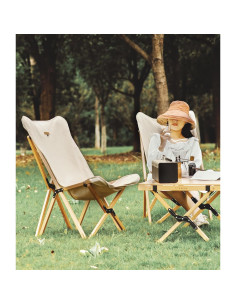 Silla Mariposa Plegable S'more Negra para Camping y Playa 2