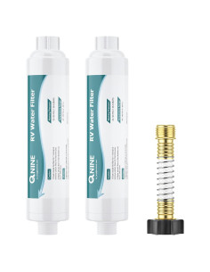 Filtro de Agua en Línea QNINE para RV - Paquete de 2 con Protector