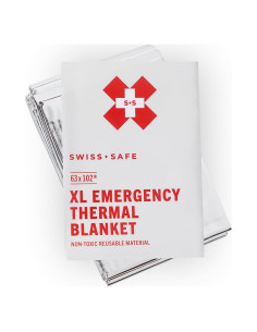 Mantas Térmicas de Emergencia XL Swiss Safe - Paquete de 25