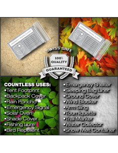 Mantas Térmicas de Emergencia XL Swiss Safe - Paquete de 25 2