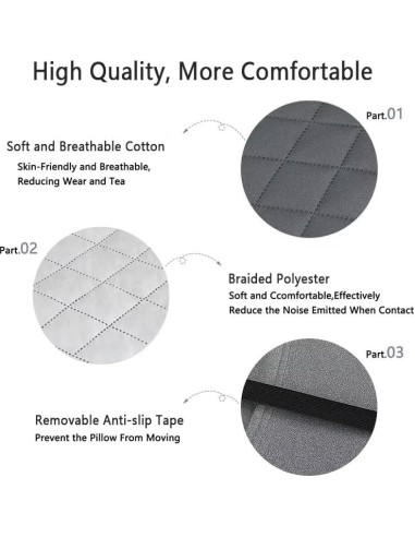 Almohada de Camping Inflable MIRouer Gris 43x30 cm Ergonómica