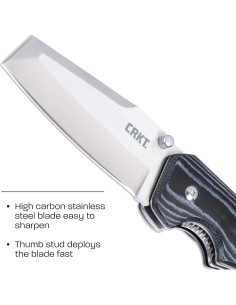 Cuchillo Plegable CRKT Razel 4030, Acero Inoxidable 8Cr13MoV 2