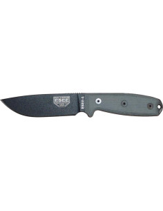 Cuchillo ESEE Modelo 4P-MB Negro con Funda y Clip 2