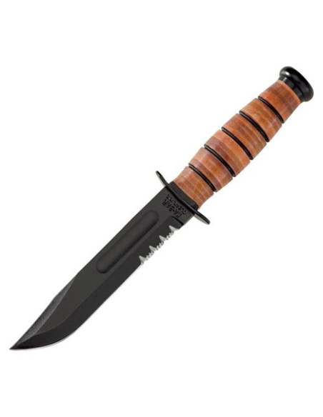 Cuchillo de Combate KA-BAR 1252 Corto 13.34 cm Serrado