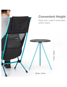Mesa Lateral Plegable Helinox Mediana 35.56 cm Negra para Camping 2