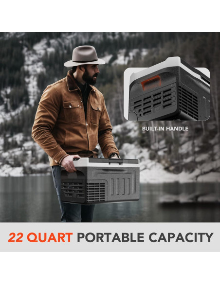 Refrigerador Portátil EKOJUCE 21L 12V/24V DC y 100-240V AC Refrigerador Portátil EKOJUCE 21L 12V/24V DC y 100-240V AC