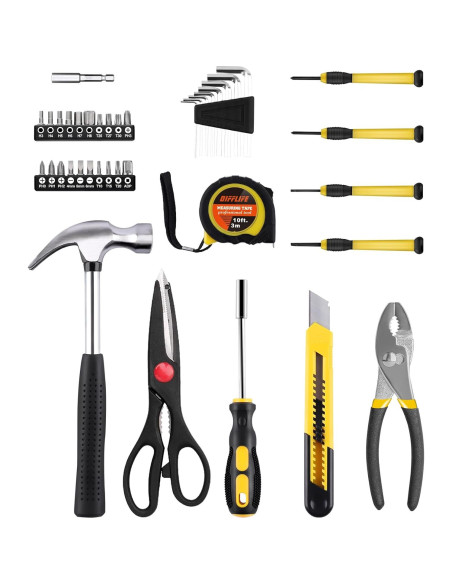 Juego de Herramientas Manuales 40 Piezas DIFFLIFE con Caja Juego de Herramientas Manuales 40 Piezas DIFFLIFE con Caja