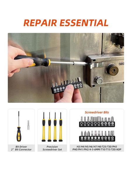 Juego de Herramientas Manuales 40 Piezas DIFFLIFE con Caja Juego de Herramientas Manuales 40 Piezas DIFFLIFE con Caja