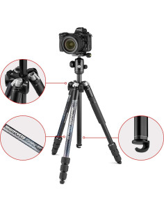 Trípode de cámara Manfrotto Element MII Aluminio Negro 160cm 2