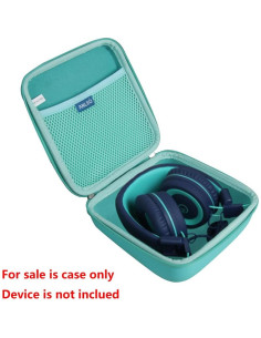 Funda Dura de Viaje Anleo para Auriculares Verde Azulado 2