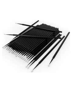 Microhisopos para Extensiones de Pestañas Hgloz 500 Unidades Negro