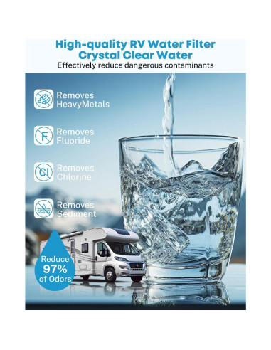 Filtro de Agua Inline Kohree 2 Unidades, Certificado NSF, Reduce Cloro