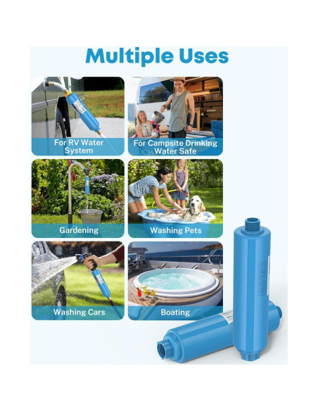 Filtro de Agua Inline Kohree 2 Unidades, Certificado NSF, Reduce Cloro