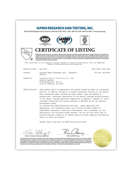 Filtro de Agua Inline Kohree 2 Unidades, Certificado NSF, Reduce Cloro