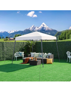 Carpa Instantánea Yaheetech 3.05x3.05m Plegable Blanca UV50+ 2