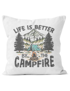 Funda de Almohada 40x40 cm QGFM Franela Camping Decorativa