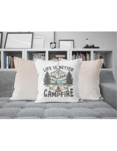 Funda de Almohada 40x40 cm QGFM Franela Camping Decorativa 2