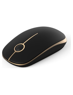 Ratón Inalámbrico Unipows Slim 2.4G Negro y Dorado