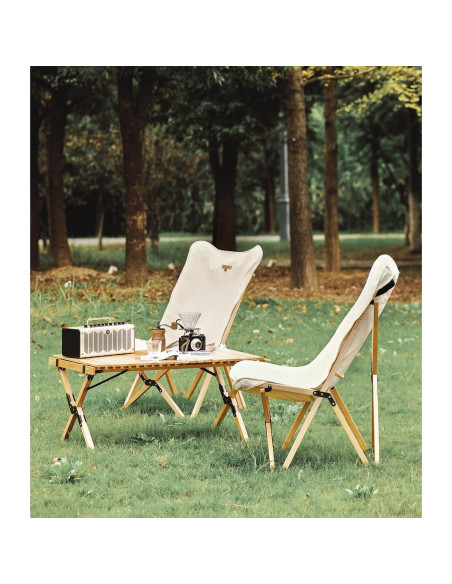 Silla Mariposa Plegable S'more Negra para Camping y Playa Silla Mariposa Plegable S'more Negra para Camping y Playa