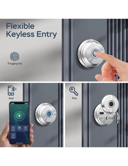Cerradura Inteligente Schlo RD-S con Huella Dactilar y App