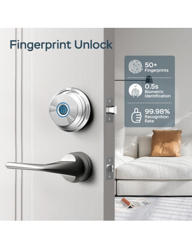 Cerradura Inteligente Schlo RD-S con Huella Dactilar y App