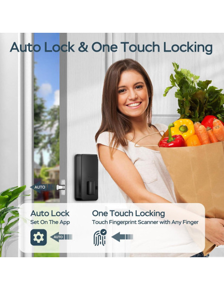 Cerradura Inteligente Schlo RD-S con Huella Dactilar y App