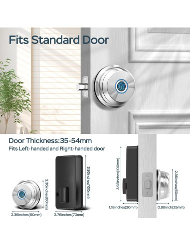 Cerradura Inteligente Schlo RD-S con Huella Dactilar y App