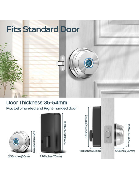 Cerradura Inteligente Schlo RD-S con Huella Dactilar y App