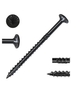 Tornillos de Madera FMhoto 50 Pcs 7.62 cm Negros Resistentes