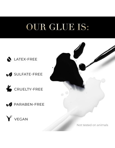 Pegamento para Pestañas Negras Lilly Lashes 9g - Libre de Látex