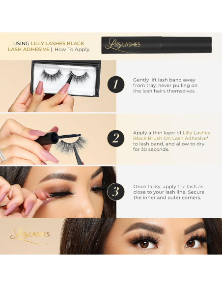 Pegamento para Pestañas Negras Lilly Lashes 9g - Libre de Látex Pegamento para Pestañas Negras Lilly Lashes 9g - Libre de Látex