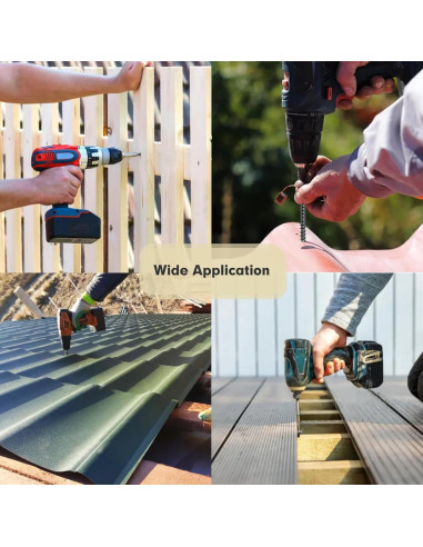 Tornillos de Madera FMhoto 50 Pcs 7.62 cm Negros Resistentes