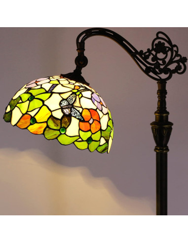 Lámpara de Pie Tiffany ZJART Vidrio Templado 170 cm Ajustable