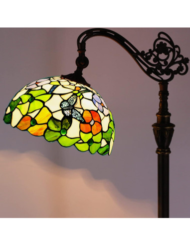 Lámpara de Pie Tiffany ZJART Vidrio Templado 170 cm Ajustable