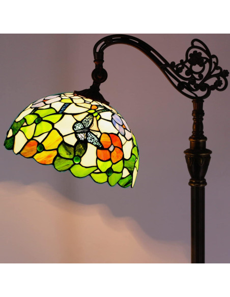 Lámpara de Pie Tiffany ZJART Vidrio Templado 170 cm Ajustable