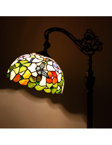 Lámpara de Pie Tiffany ZJART Vidrio Templado 170 cm Ajustable